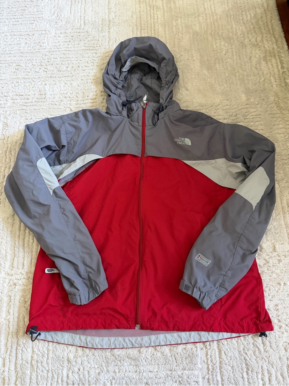 The North Face Men's Hooded Waterproof Jacket Red/Gray